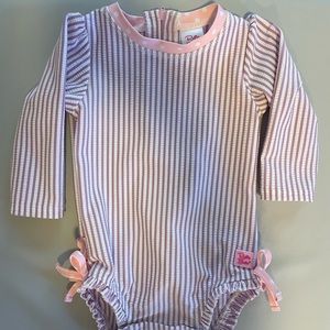 Ruffle butts toddler girl swim guard.